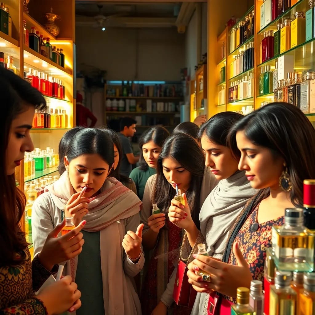 girls in perfume shop